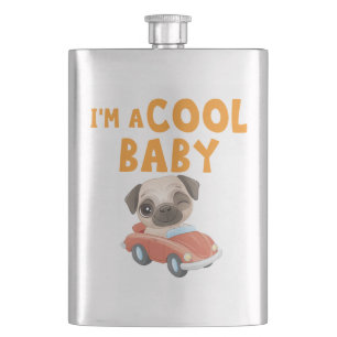Petaca Pug Soy un Bebé Genial