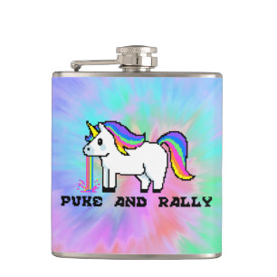Petaca Puke & Rally Flask Unicornio Arcoíris Fiesta Tie
