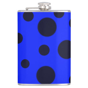 Petaca Punto de polka negro simple moderno sobre el patró