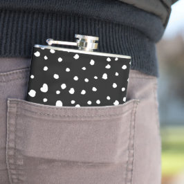 Petaca Puntos dálmatas, puntos dálmatas, blanco y negro