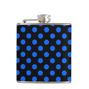 Petaca Puntos de polka azul y negro