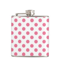 Puntos de polka rosa y blanco