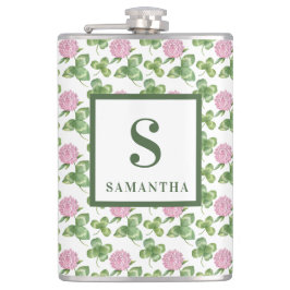 Petaca Purple Clover | Monograma del Día de San Patricio