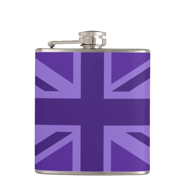 Petaca Purple Union Jack Design (Anverso)