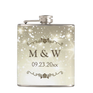 Petaca Purpurina de oro Sparkles Boda