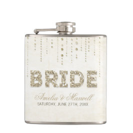 Petaca Purpurina dorado Look Bride Flask