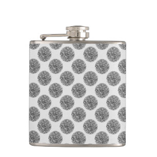 Petaca Purpurina Faux Relieve metalizado Confetti Dots