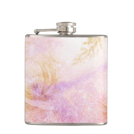 Petaca Purpurina floral del melocotón de la lavanda del