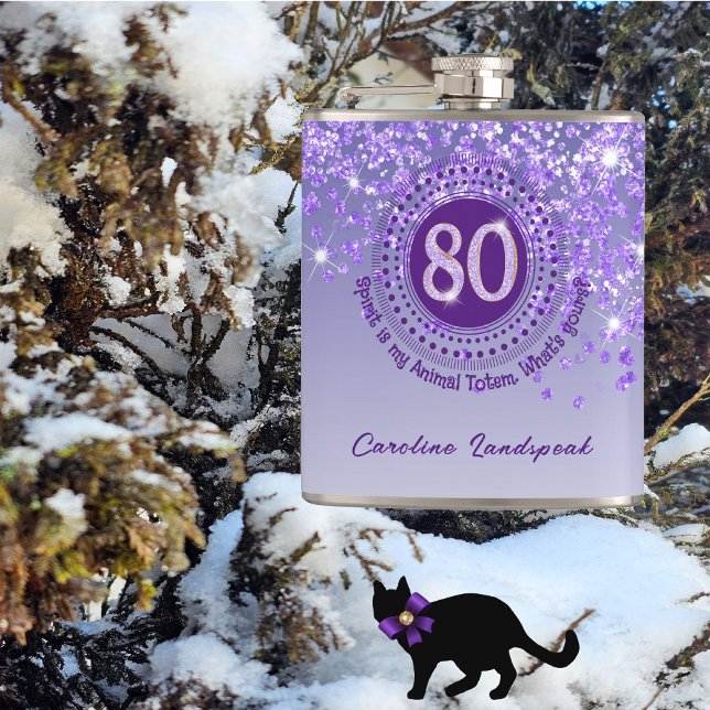 Petaca Purpurina ochenta y púrpura y oferta de bebida (Subido por el creador)