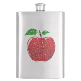 Petaca Purpurina rojo de imitación de Apple