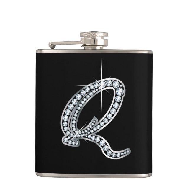 Petaca Q Script "Diamond Bling" Flask (Anverso)