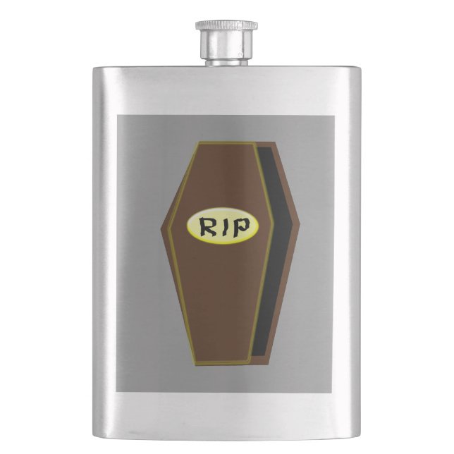 Petaca QEPD Coffin de Halloween con frascos de Doom (Anverso)