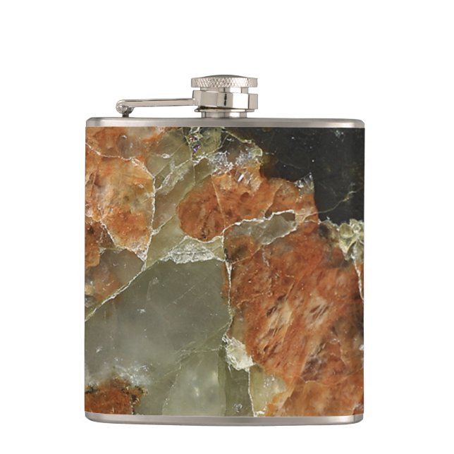 Petaca Quartz naranja, negro y transparente (Anverso)