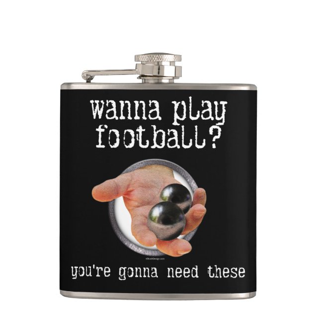 Petaca ¿Quieres Jugar Al Fútbol? (Anverso)
