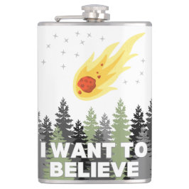 Petaca Quiero creer en la máscara de asteroides