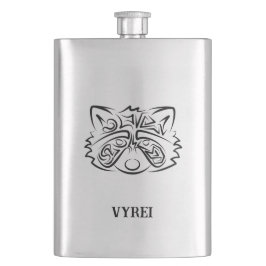 Petaca Racco tribal blanco y negro