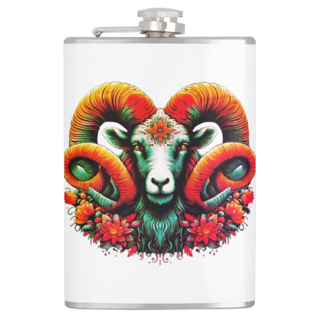 Petaca Ram Espíritu - Cuernos florales y sabiduría de la  (Anverso)