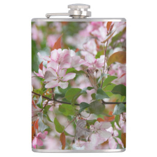 Petaca Rama delgada con flores manzana