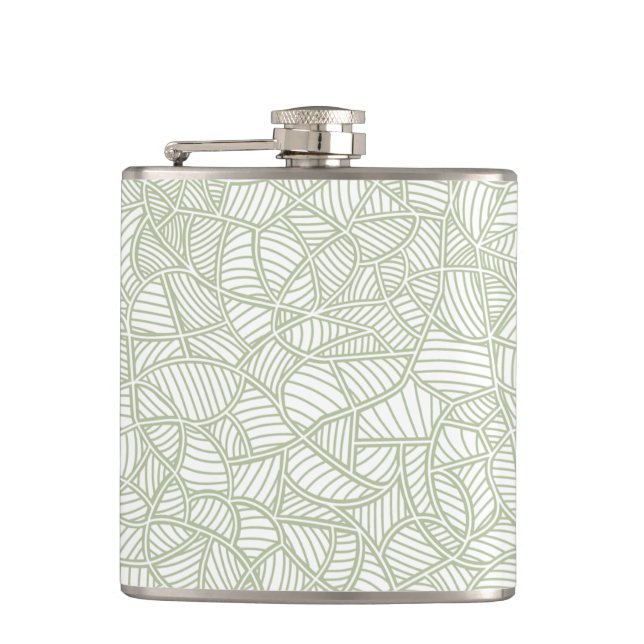 Petaca Random Leaf Mosaic Pale Green (Anverso)