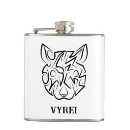 Petaca Rata tribal negra y blanca