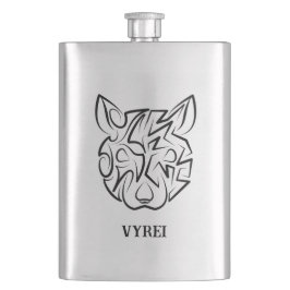 Petaca Rata tribal negra y blanca