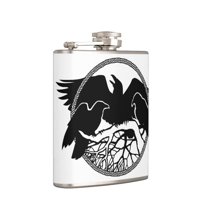 Petaca Raven Flask Personalizado Raven / Crow Art Drask F (Derecha)