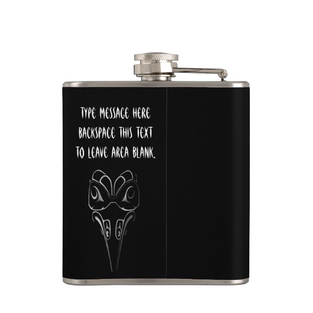 Petaca Raven Flask Personalizado Raven / Crow Art Drask F (Reverso)