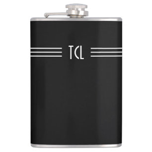 Petaca Rayas Art Deco Monogramadas ~ La Saga de los Lyons