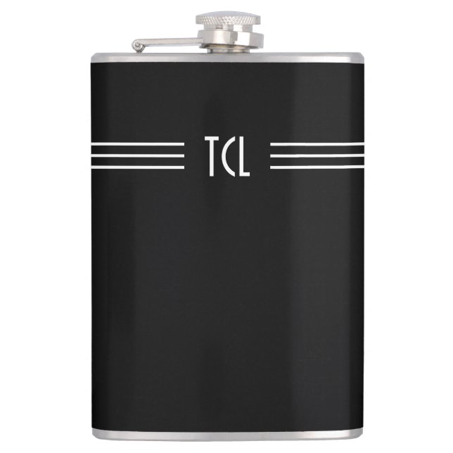 Petaca Rayas Art Deco Monogramadas ~ La Saga de los Lyons (Anverso)