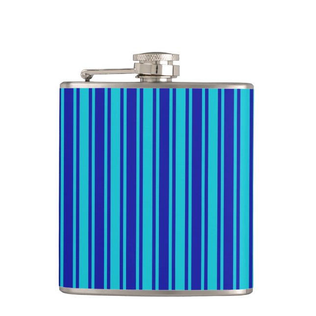 Petaca Rayas de caramelo azul turquesa (Anverso)