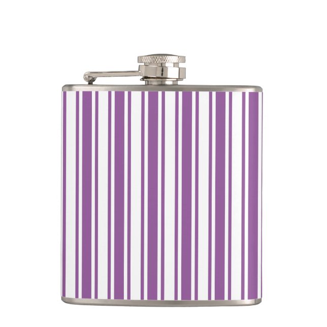 Petaca Rayas de caramelo morado y blanco (Anverso)