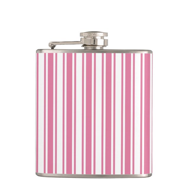 Petaca Rayas de caramelo rosa y blanco (Anverso)