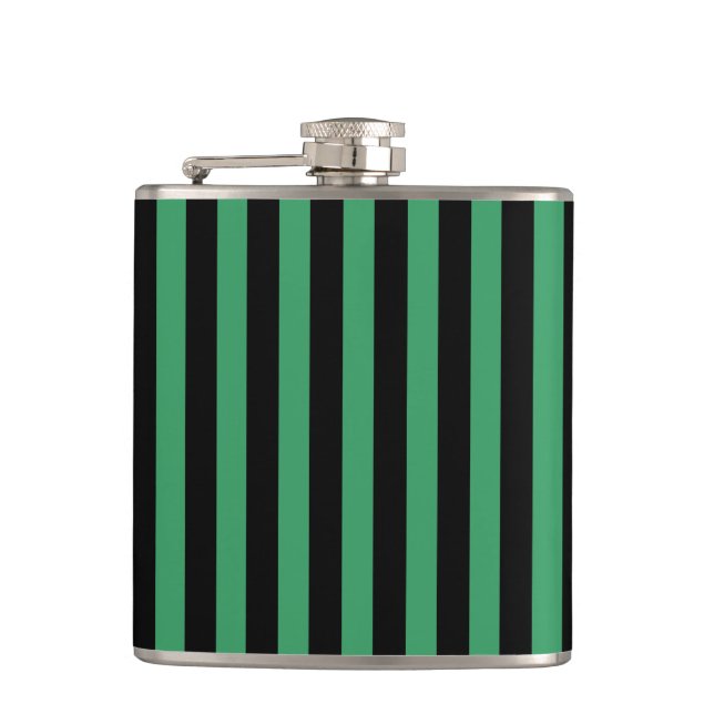 Petaca Rayas de caramelo verde y negro (Anverso)