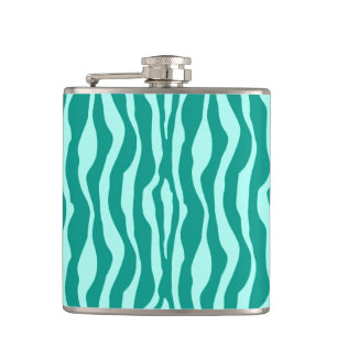 Petaca Rayas de cebra - Turquesa y Aqua