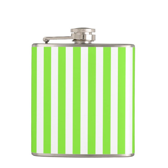Petaca Rayas de limón verde y blanco de caramelos (Anverso)