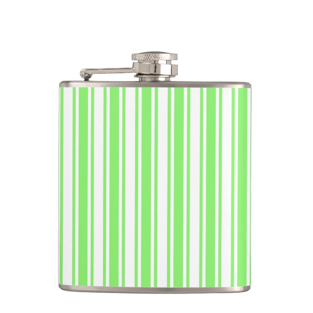 Petaca Rayas de limón verde y blanco de caramelos (Anverso)