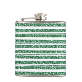 PETACA RAYAS DE NAVIDAD CON BRILLO VERDE Y BLANCO