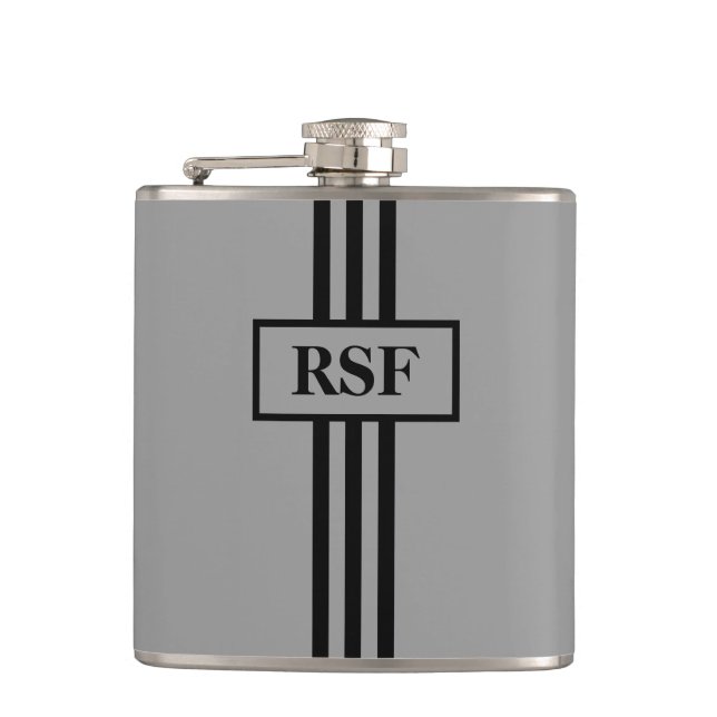 PETACA RAYAS ELEGANTES DEL FRASCO _GRAY/BLACK (Anverso)