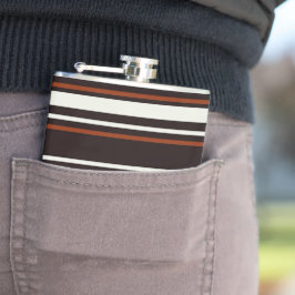 Petaca Rayas marrones de chocolate oscuro