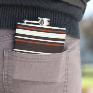 Petaca Rayas marrones de chocolate oscuro