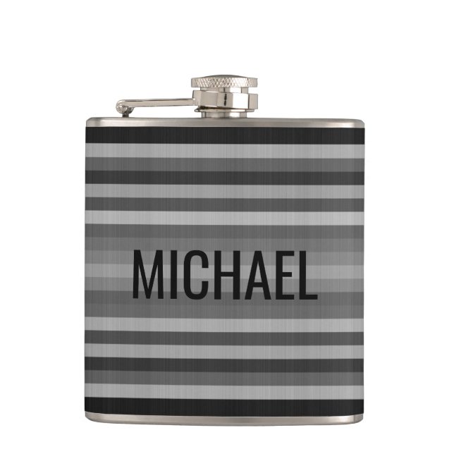 Petaca Rayas personalizadas (Anverso)