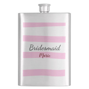 Petaca Rayas retro rosadas agrega tu nombre regalo person