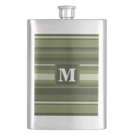 Petaca Rayas verde oliva monográficas