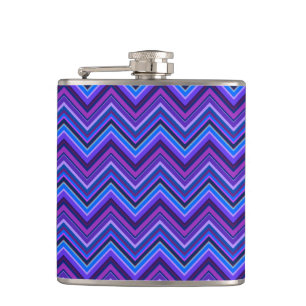Petaca Rayas zigzag azules y violetas