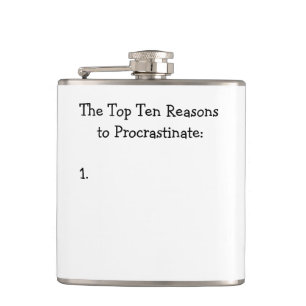 Petaca Razones del Top Ten para procrastinar chiste