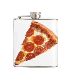 Petaca rebanada de pizza de pepperoni clásica de Slippery