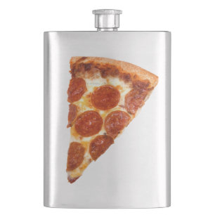 Petaca rebanada de pizza de pepperoni clásica de Slippery