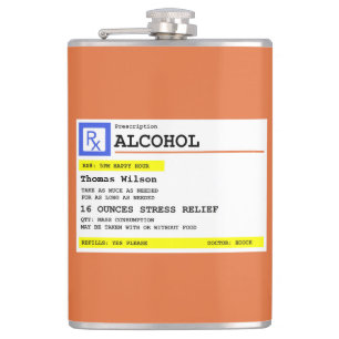 Petaca Receta personalizada Alcohol cómico