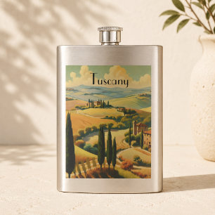Petaca Recuerdo de viaje por el campo italiano vintage