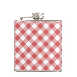Petaca Red Gingham Flask